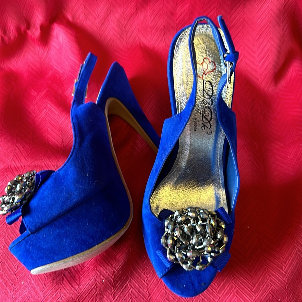 DbDk Fashion Blue 5.5” Stiletto Heels Size 7 - Picture 2 of 4